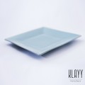 Cyan Blue 25x25 Square Plate