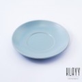 Cyan Blue Capuccino Plate